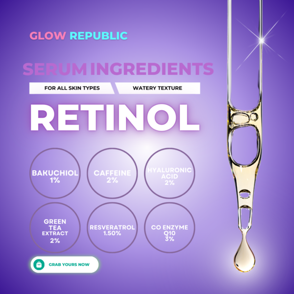 Glow Republic Retinol Serum – 30ml - Image 2
